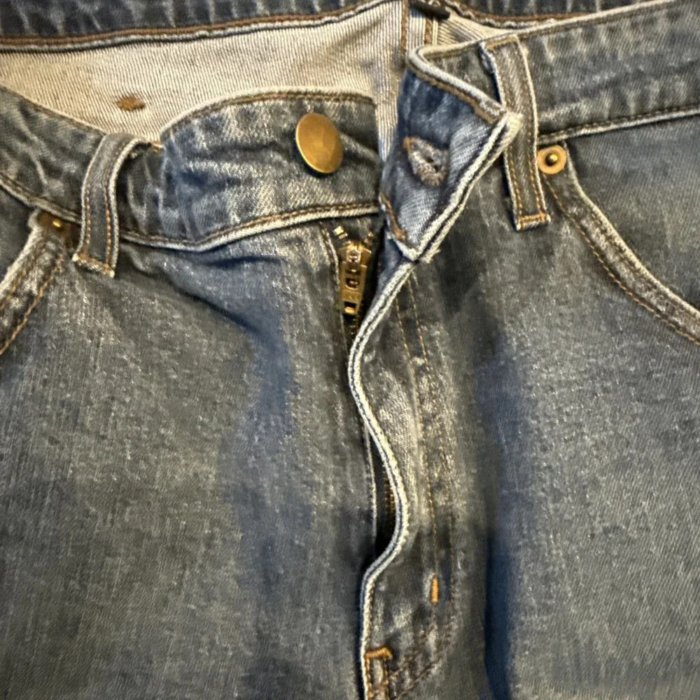 Aviator Jeans Mens 36 Blue Denim Stretch Made in USA Classic Five Pocket Travel